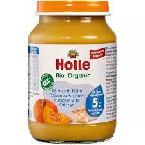 Piure de dovleac si carne de pui, pentru copii +5 luni, eco-bio, 190 g, Holle