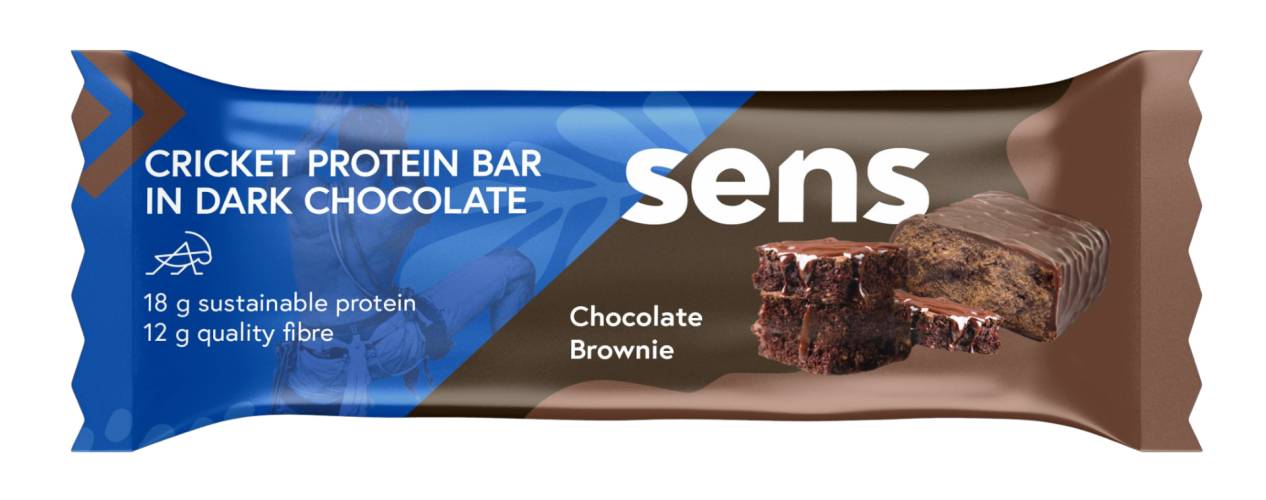 Baton proteic cu aroma de Ciocolata Neagra si Brownie, 60g, Sens