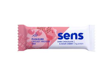 Baton proteic cu aroma de ciocolata neagra si visine Pleasure, 40g, Sens