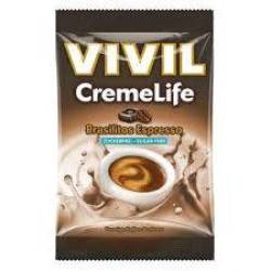 Bomboane Creme Life classic brasilitos Espresso, fara zahar, 90 g, Vivil