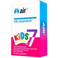 Air7 Kids cai respiratorii, 30 tablete masticabile, Green Splid