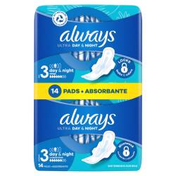 Absorbante Ultra Day & Night, 14 bucati, Always