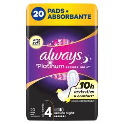 Absorbante Platinum Secure Night, 20 bucati, Always