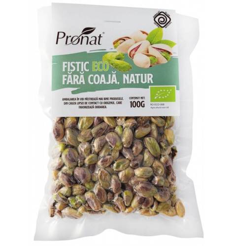 Fistic fara coaja, natur, 100 g, Pronat