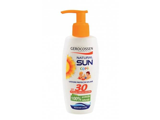 Lotiune cu protectie solara pentru copii SPF 30 Natural Sun, 200ml - Gerocossen