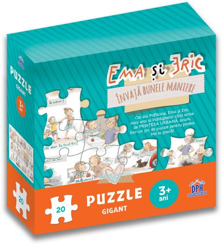 Ema si Eric invata bunele maniere - Puzzle gigant - carte - DPH