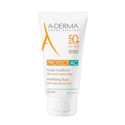 Fluid matifiant pentru protectie solara A-Derma Protect AC SPF 50+, 40 ml