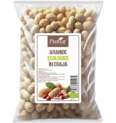 Arahide in coaja, usor prajite, nesarate, eco-bio, 500 g, Pronat