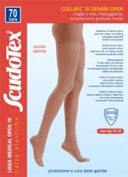 Scudotex 822 Ciorapi compresivi pantaloni fara varf, compresie medie 70 DEN, Nature, marimea 4-L