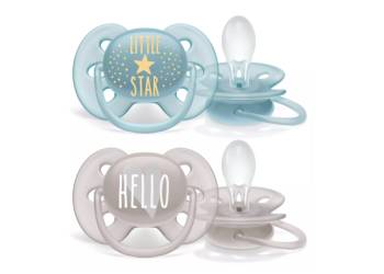 AVENT Suzeta ultra soft deco 6-18L baieti x2buc SCF223/01