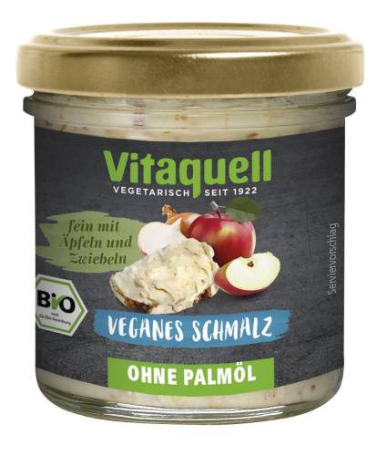Grasime vegetala tartinabila cu legume, mere si ceapa, eco-bio, 120 g, Vitaquell