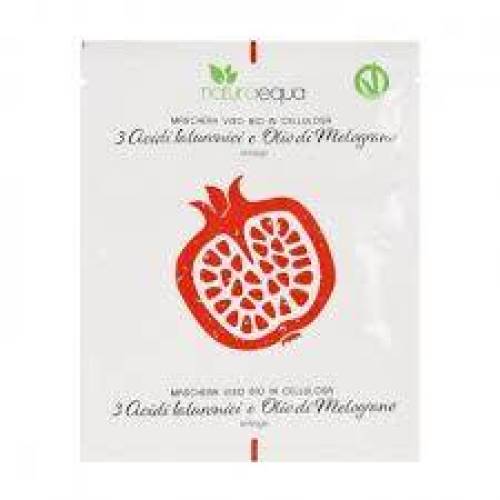 Masca faciala cu 3 acizi hialuronici si ulei de rodie, eco-bio, 12 ml, Naturaequa