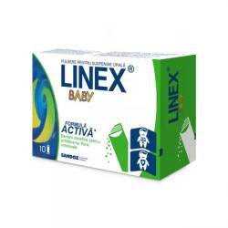 Linex Baby, 10 plicuri, pulbere pentru suspensie orala, Sandoz
