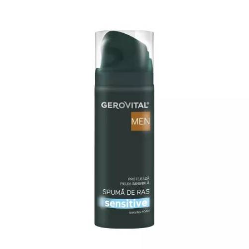 Spuma de ras Gerovital Men Sensitive, 200 ml