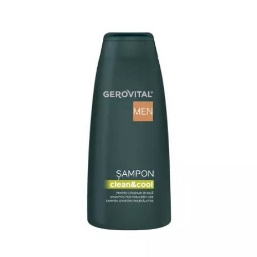 Sampon pentru utilizare zilnica barbati Gerovital Men Clean & Cool, 400 ml