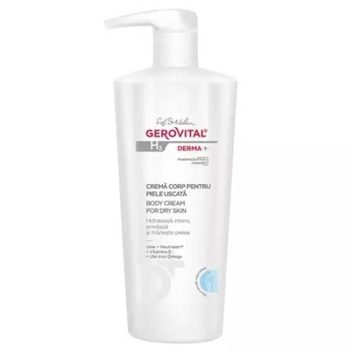 Crema de corp pentru piele uscata H3 Derma+ – 500 ml, Gerovital