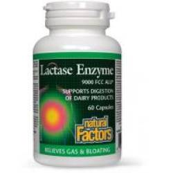 Lactase enzyme - lactaza 60cps NATURAL FACTORS
