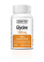 Glycine, relaxarea sistemului nervos, 1000 mg, 60 capsule, Zenyth