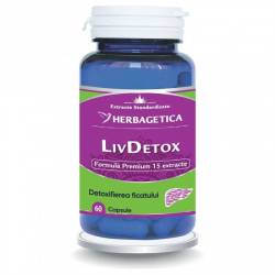LIVDETOX - detoxificant al ficatului, 60 capsule, Herbagetica