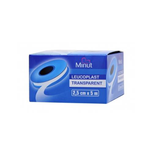 Leucoplast plastic transparent , 2.5 cm x 5 m, Minut