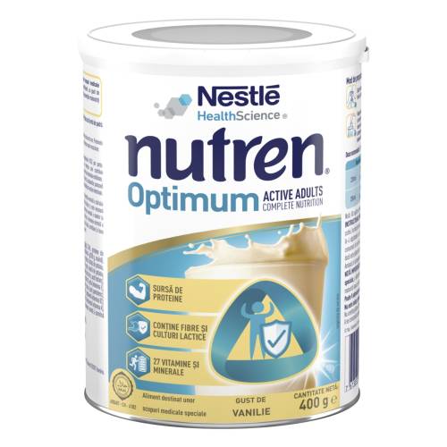 Nutren Optimum 400g – Gust vanilie | Suport nutritional complet, Nestle