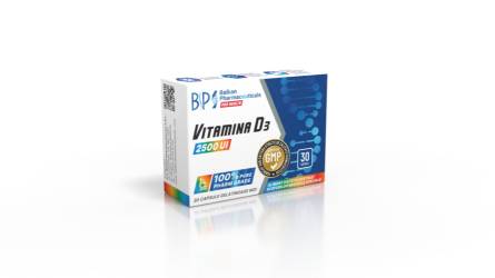 Vitamina D3 2500UI 30 bucati, Balkan Pharmaceuticals