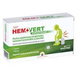 Hemovert Supozitoare, 10 bucati, Sun Wave Pharma