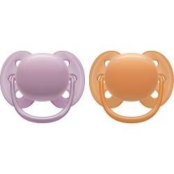 Avent Suzete Ultra Soft SCF091/33, 6-18 luni,mov-portocaliu,2 buc