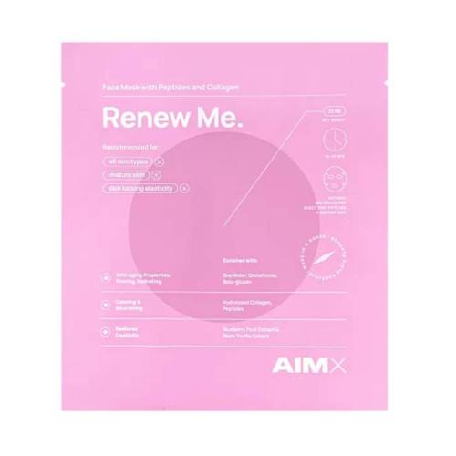 Masca tip servetel cu peptide, colagen si acid hialuronic, Renew Me, 25 ml, AIMX