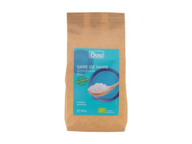 Sare de mare grunjoasa, eco-bio, 500 g, Obio