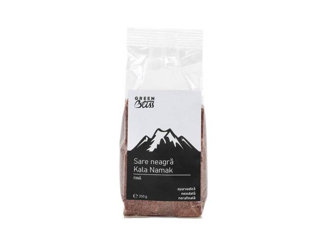 Sare neagra Kala Namak fina, 350 g, Green Bliss