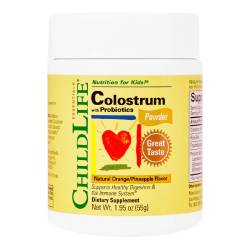 Colostrum cu probiotice pudra, Portocala si Ananas, 55 g, Childlife Essentials