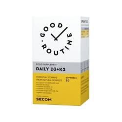 Daily D3+K2 Good Routine, 30 capsule moi, Secom