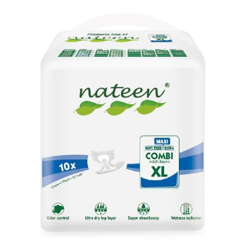 Scutece pentru adulti Combi Plus Line, marimea XL, 10 bucati, Nateen