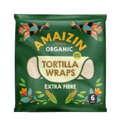 Tortilla din faina de grau integral, eco-bio, 6 bucati, 240 g, Amaizin