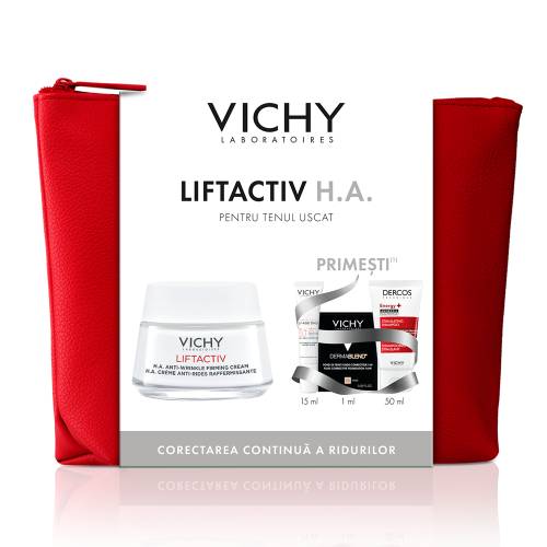 Vichy Trusa Liftactiv Crema H.A. Antirid si Fermitate pentru Ten Uscat 50 ml