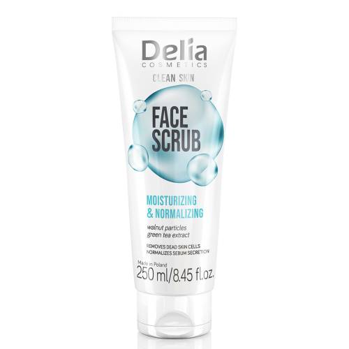 Scrab pentru fata Moisturizing & Normalizing Clean Skin, 250ml, Delia Cosmetics
