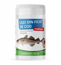 Ulei din ficat de cod, 90 capsule, Medicura
