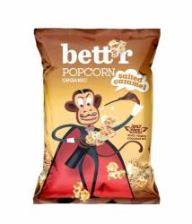 Popcorn caramel sarat, fara gluten, eco bio, 60g - Bettr