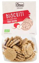 Biscuiti cu mere, fara gluten, eco-bio, 100g - Obio