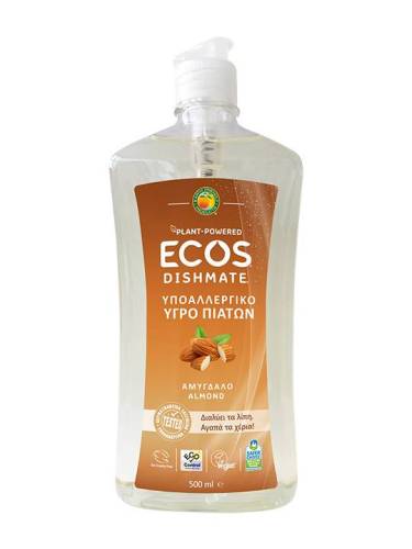 Detergent lichid pentru vase cu migdale, 500 ml, Ecos
