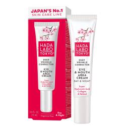 Deep Wrinkle Corrector Eye & Mouth Cream - Crema corectare a ridurilor din jurul ochilor si a gurii, 15 ml, Hada Labo Tokyo