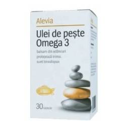 Ulei de peste Omega 3 30cps, Alevia