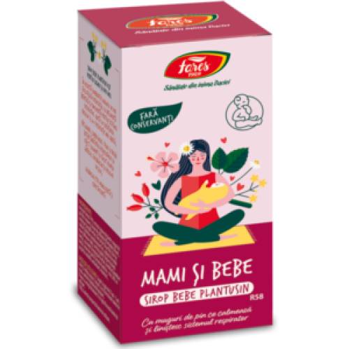 Sirop pentru copii Plantusin Mami si Bebe R58, 100ml - Fares