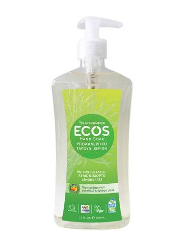 Sapun cu lemongrass hipoalergen, 500 ml, Ecos