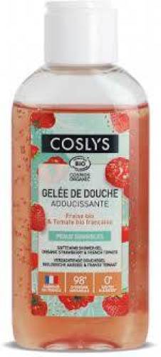 Gel de dus calmant, cu capsuni si rosii, format calatorie, 75 ml, Coslys