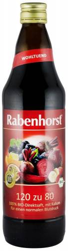„120 pana la 80” Suc eco-bio de sfecla rosie si fructe, 0.75L RABENHORST