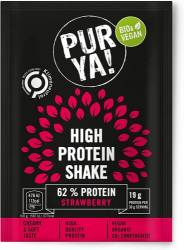 Pulbere bio pentru shake proteic cu capsuni, 62% proteina Eco-Bio 30g Pur Ya