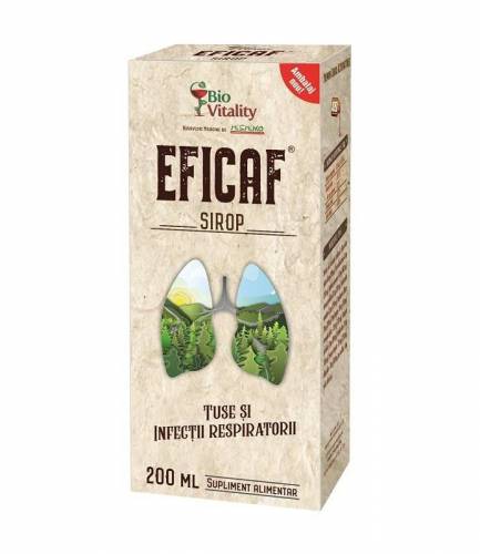 Eficaf-R sirop tuse si infectii respiratorii 200ml - BIO VITALITY