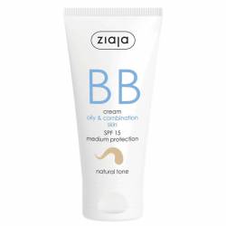 Cream pentru ten gras si mixt nuanta naturala SPF15, BB Cream, 50ml, - Ziaja